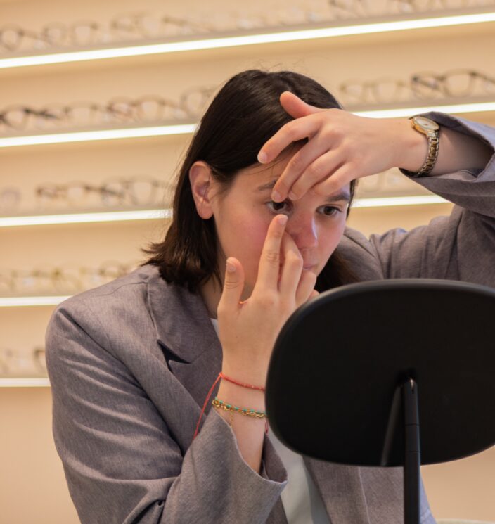 Lens aanpassing zachte contactlens